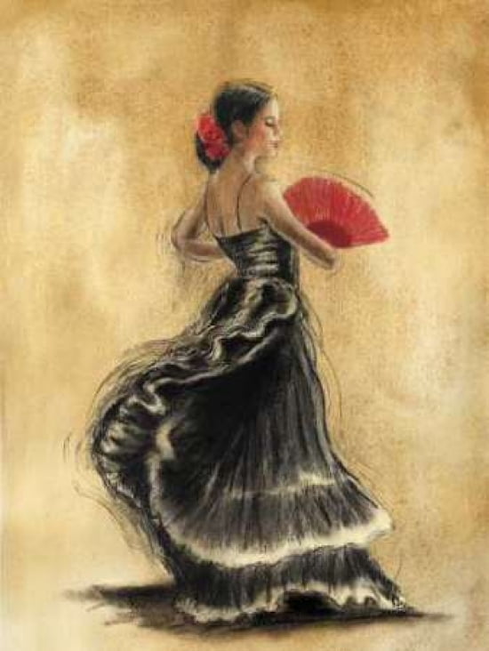 Flamenco Dancer II Canvas Art - Caroline Gold (18 x 24)