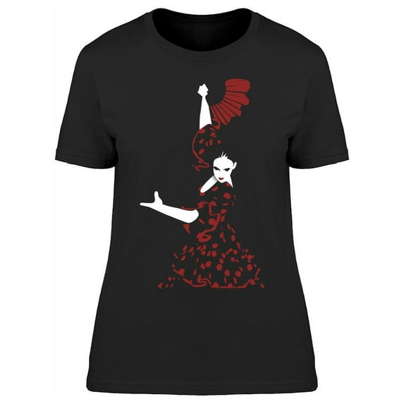 Flamenco Dancing Dark Style T-Shirt Women -Image by Shutterstock, Female Small