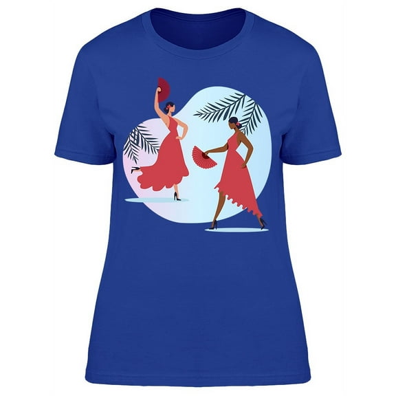Flamenco Tropical Dancer T-Shirt Women -Image by Shutterstock, Female XX-Large