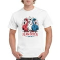 thumbnail image 1 of Flamerica Flamingo For A Patriotic 4th Of July Unisex T-Shirt up to 5XL, 1 of 3