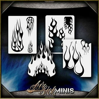 Custom Body Art Airbrush Nail Stencils - Design Series Set #1 Includes 20 Individual Nail Templates with 13 Designs Each for A Total 260 Designs of