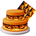 thumbnail image 1 of Flames 3 Strips Edible Frosting Photo Cake Border Decoration, 1 of 4
