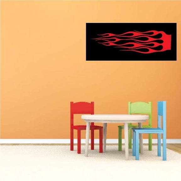 Flames Decal - Vinyl Decal - Car Decal - Wall Decal - 001 - 36 Inches