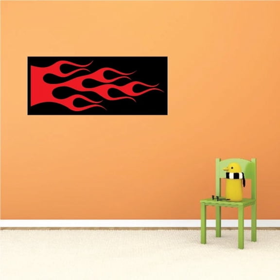 Flames Decal - Vinyl Decal - Car Decal - Wall Decal - 004 - 36 Inches