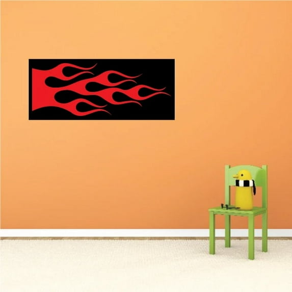 Flames Decal - Vinyl Decal - Car Decal - Wall Decal - 004 - 36 Inches