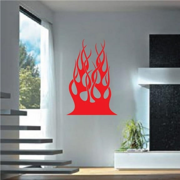 Flames Decal - Vinyl Decal - Car Decal - Wall Decal - 014 - 36 Inches