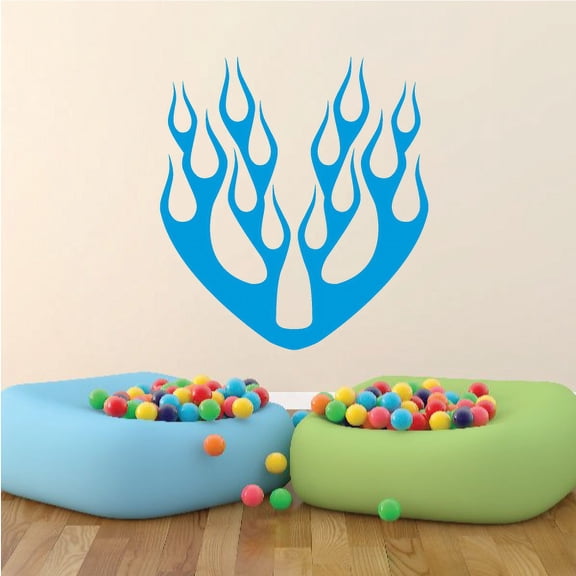 Flames Decal - Vinyl Decal - Car Decal - Wall Decal - 221 - 36 Inches