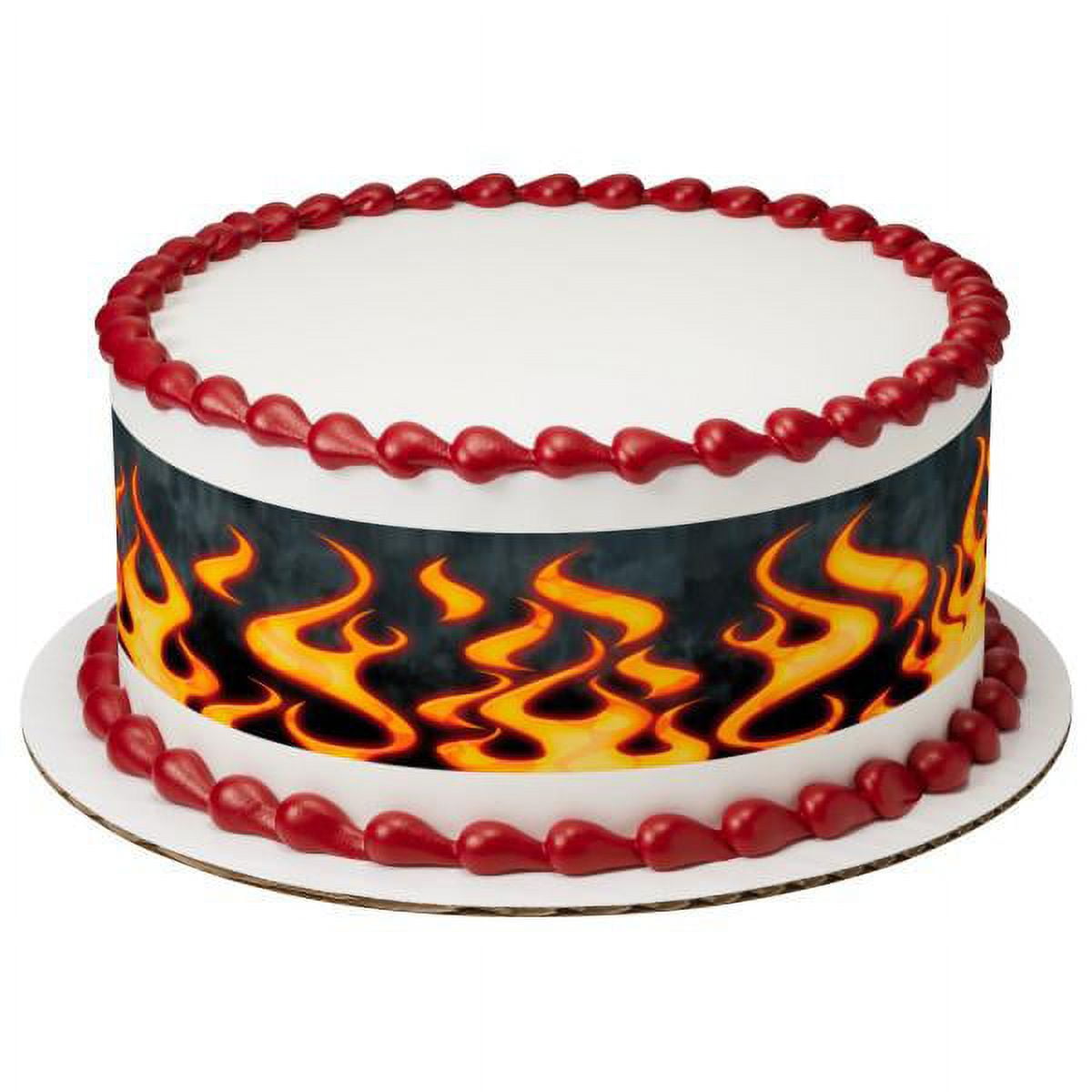 Flames Edible Cake Topper Image Strips