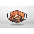 thumbnail image 1 of Flames Fire Department Maltese Cross - 3-Ply Reusable Soft Cloth Face Covering, Unisex, Cotton Inner Layer, 1 of 3