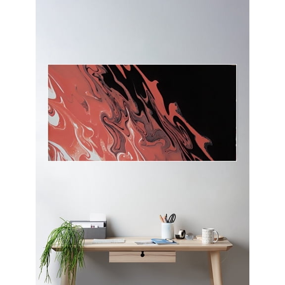 Flames Poster Wall Art, Modern Wall Decor For Living Room Bedroom, 8x12 UNFRAMED