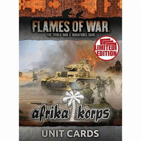 Battlefront Flames of War FW242U Afrika Korps Unit Cards Limited Edition