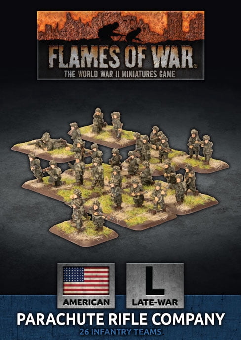 Flames of War Late War American Parachute Rifle Company (Plastic) UBX64