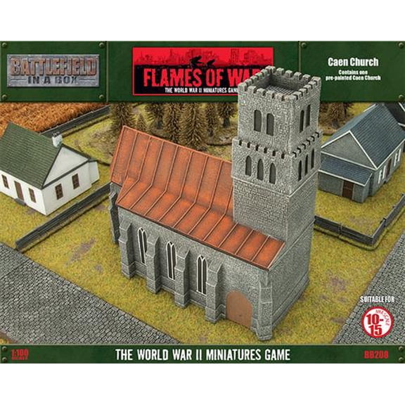 Flames of War Caen Church Terrain By Battlefront BB208 Prepainted