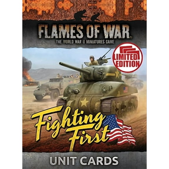 Battlefront Flames of War FW243U Mid War United States Fighting First Unit Cards