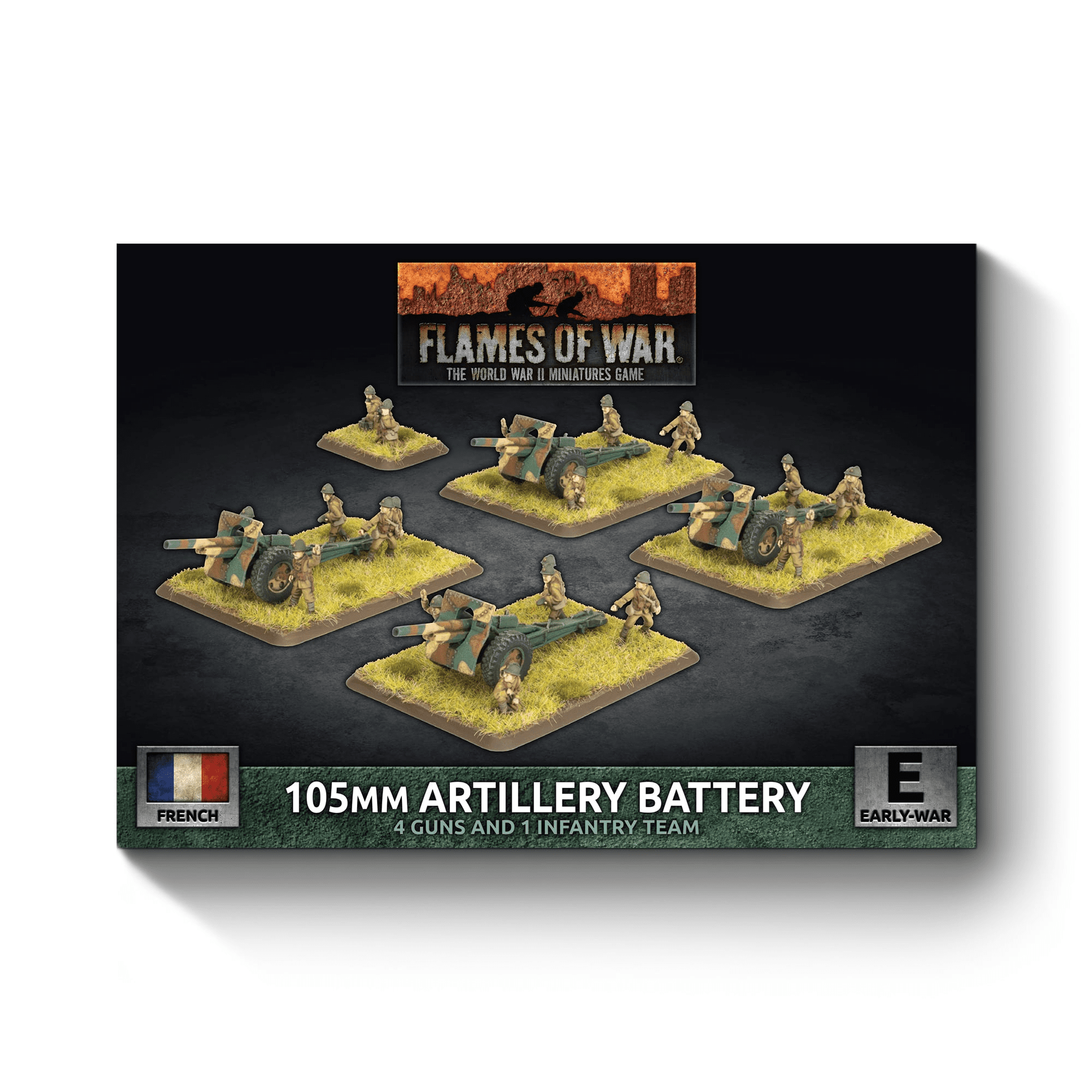 Flames of War: French: 105mm Artillery Battery (x4 Guns)