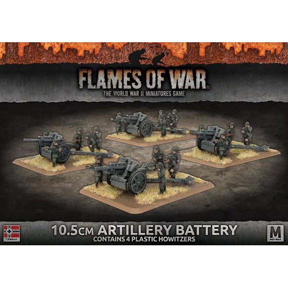 Battlefront Miniatures 10.5cm Artillery Battery - Howitzers New