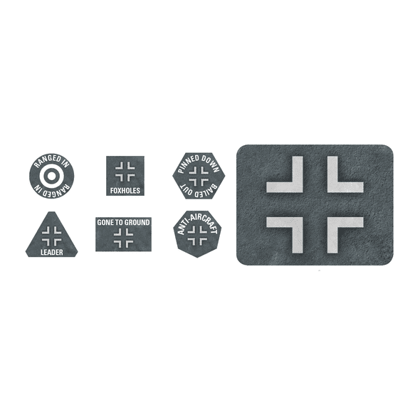 Flames of War: German Early War Tokens (x20) & Objectives (x2)