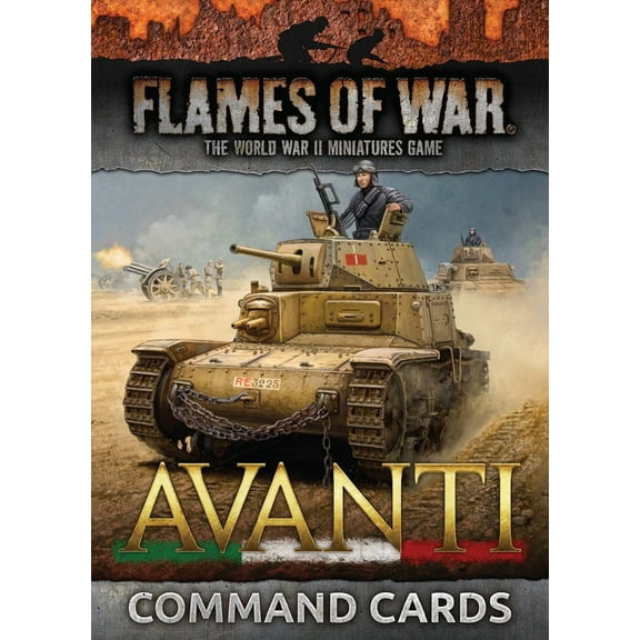 Battlefront Miniatures Flames of War Italian Avanti Command Cards FOW FW244C