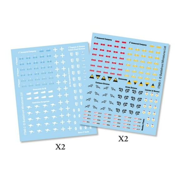 Flames of War: Italian Decal Sheets