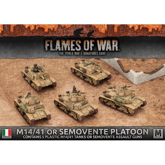 Flames of War Italian IBX14 M14/41 or Semovente Platoon Battlefront Plastic