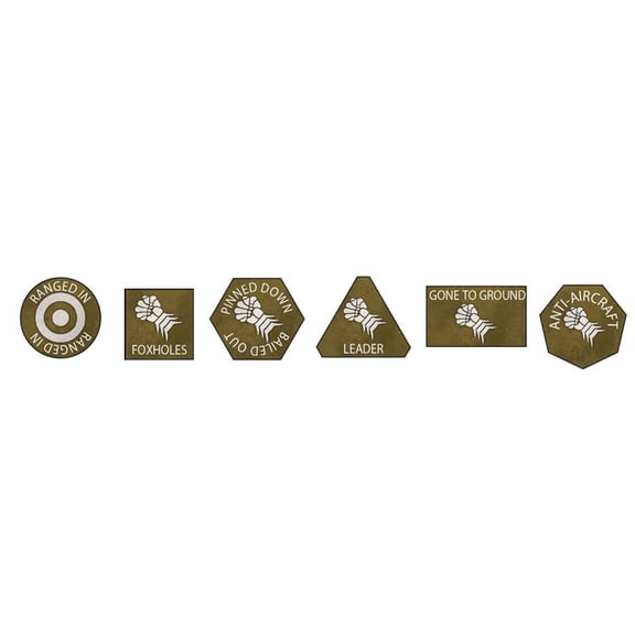 Battlefront Flames of War Armoured Fist Token Set (British) (20) FOW BR903