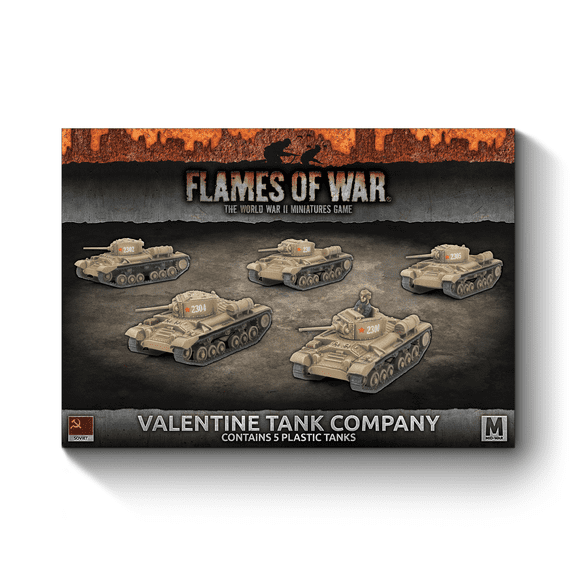 Flames of War Mid-War Soviet Valentine Tank Company - SBX41