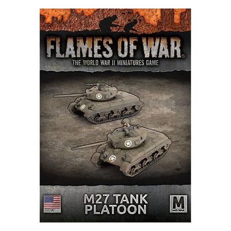 Flames Of War M6 Heavy Tank Platoon – WWII US Army Miniature Set, Unpainted & Unassembled – Includes 2 Resin/Metal Tanks
