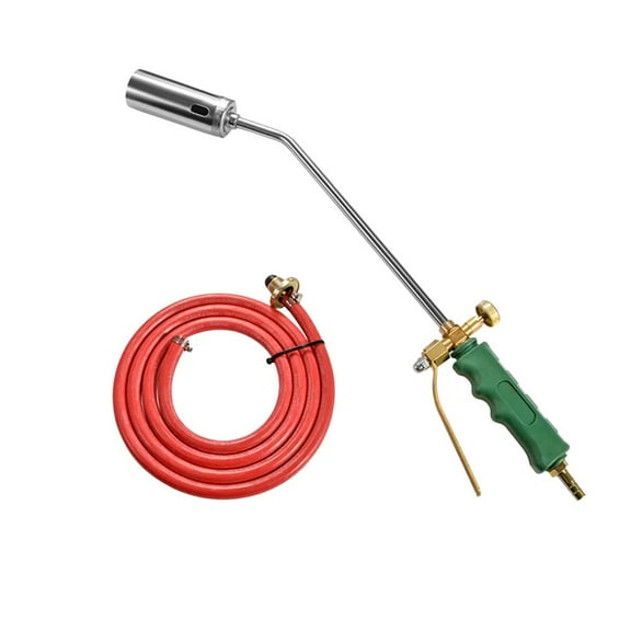 Flamethrower with dual switches for burning pig hair or other cooking tasks