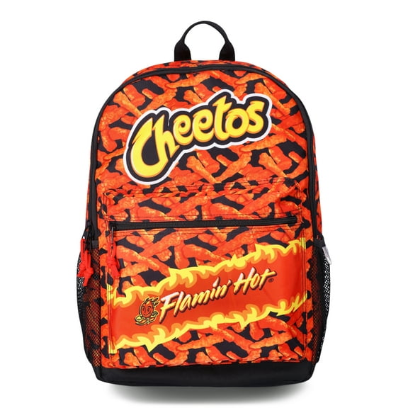 Flamin' Hot Cheetos Unisex Print Nylon 18" Backpack, Red/ Black