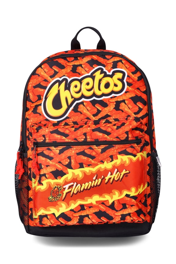 Flamin' Hot Cheetos Unisex Print Nylon 18" Backpack, Red/ Black
