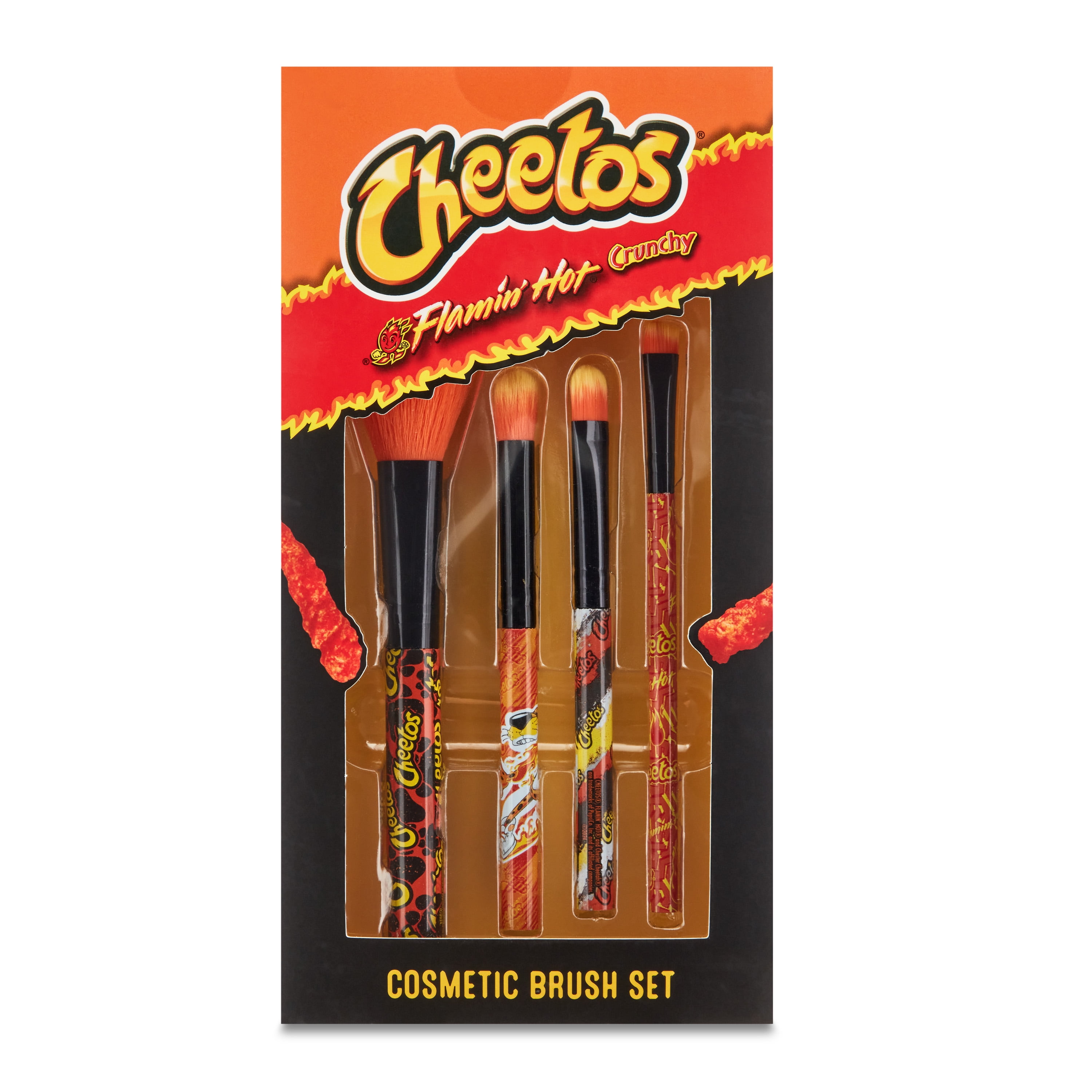 Flamin' Hot Crunchy Cheetos 4-Piece Cosmetic Brush Set