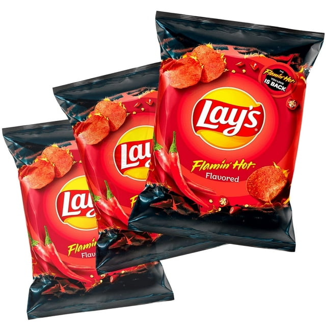 Flamin Hot Potato Chips, 2.25 oz, Set of 3 Bags