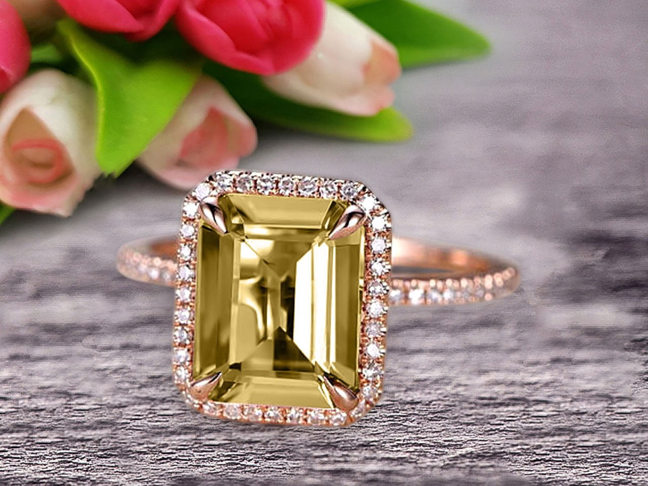 75 emerald cut engagement rings with solid band