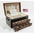 thumbnail image 1 of Flaming AMISH Birch Two-Drawer Jewel Chest Soft-Suede Linings, 1 of 1