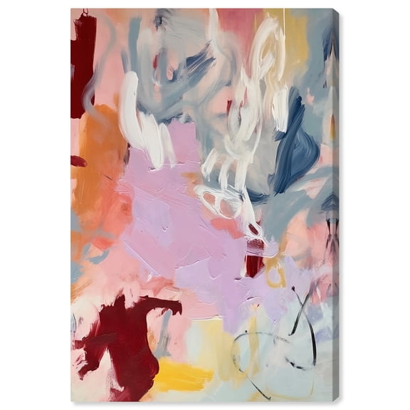 Flaming Abstract Retro Modern Abstract Canvas Wall Art by Art Remedy, Gallery Wrapped, 24"x36"