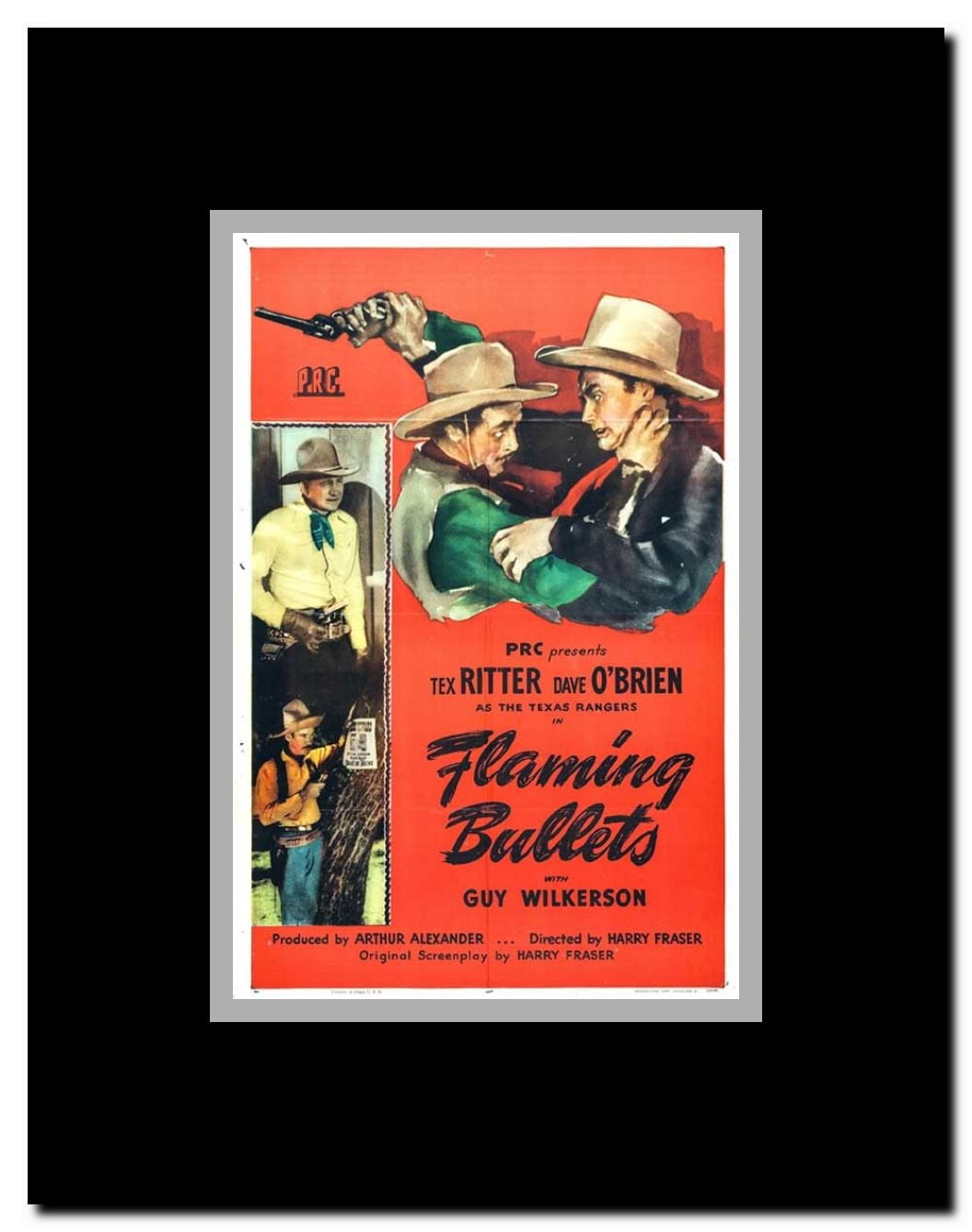 Flaming Bullets Framed Movie Poster
