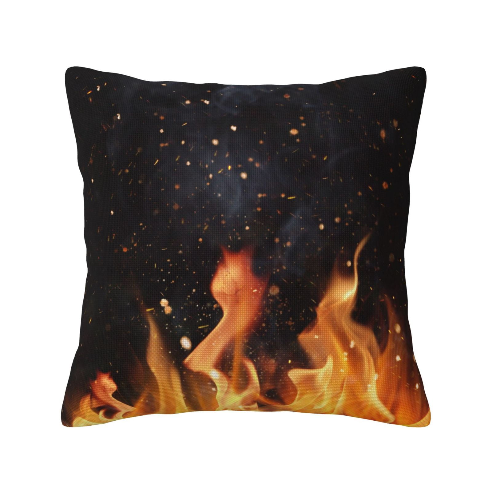 Flaming Charcoal Grill Pattern Pillow Cover Decorative Throw Pillowcase