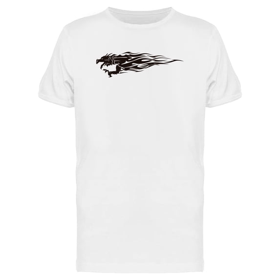 Flaming Dragon Head T-Shirt Men -Image by Shutterstock, Male Medium