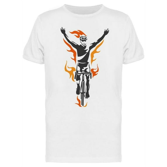 Flaming Finish Line Winner T-Shirt Men -Image by Shutterstock, Male x-Large