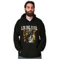thumbnail image 1 of Flaming Floral Skull Loving Soul Unisex Plus Fleece Graphic Hoodie Brisco Brands 3X, 1 of 6