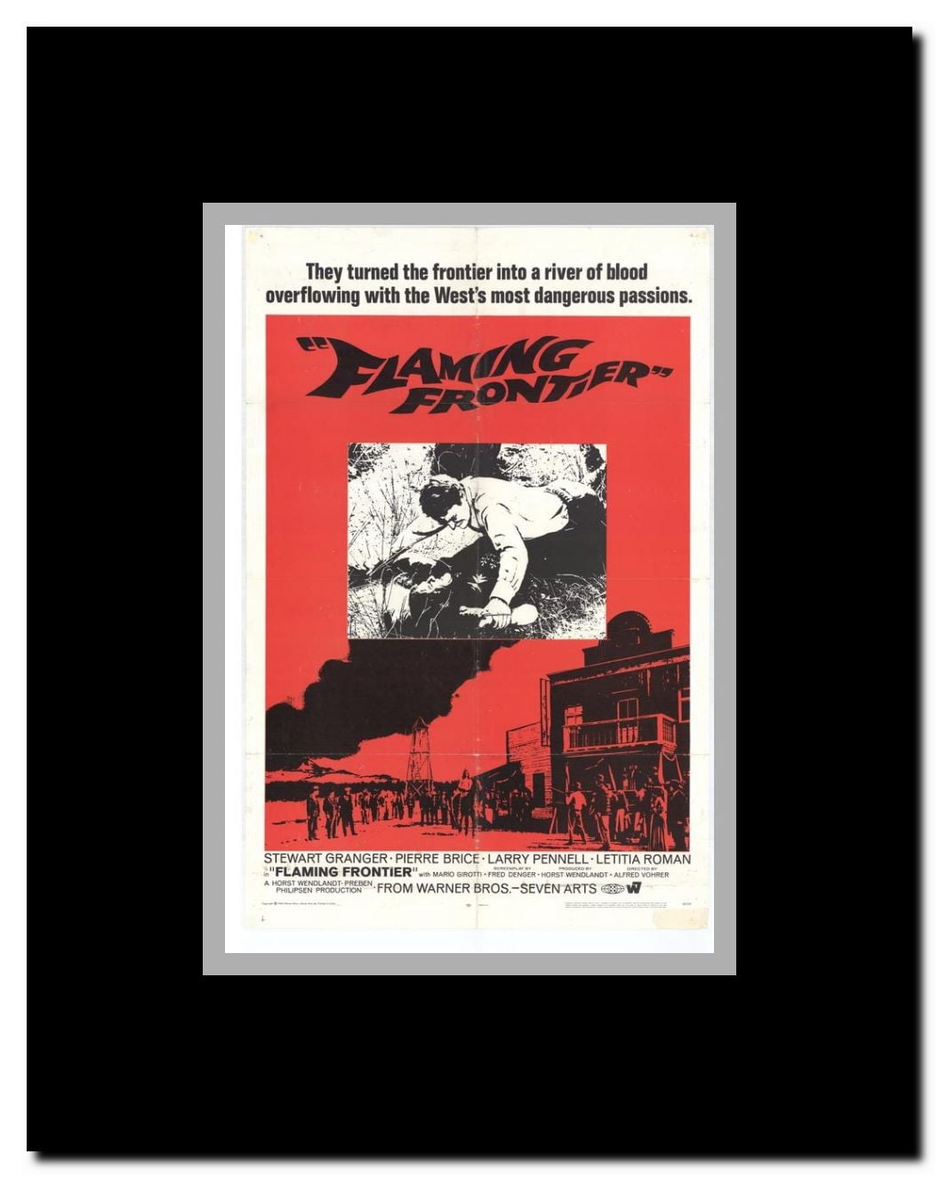 Flaming Frontier Framed Movie Poster