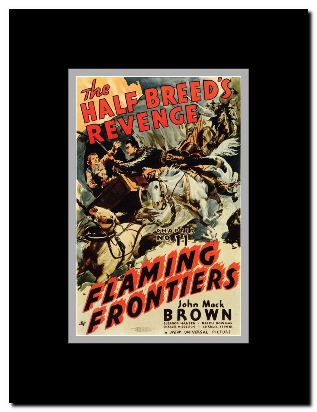 Flaming Frontiers Framed Movie Poster