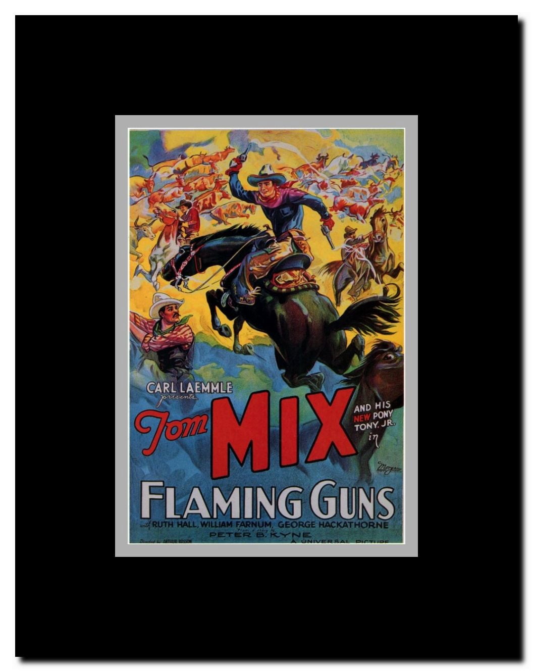 Flaming Guns Framed Movie Poster