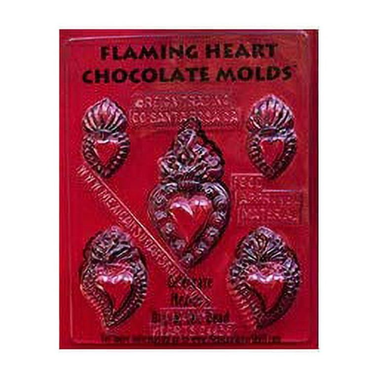 Ornate Flower Heart 3-Part Chocolate Mold