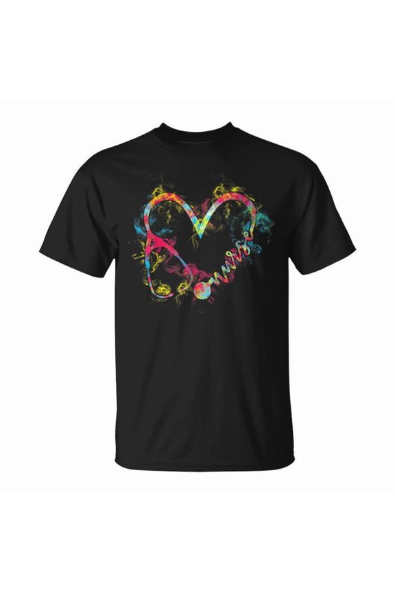 Flaming Heart Nurse Graphic Tee Unisex Adult Cotton Medical Appreciation Casual Work Gift, Size M, Color Black