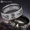 thumbnail image 1 of Flaming Horse Tungsten Carbide Ring, 1 of 9
