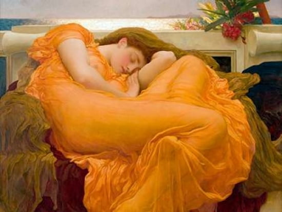 Flaming June Canvas Art - Frederic Leighton (22 x 28)