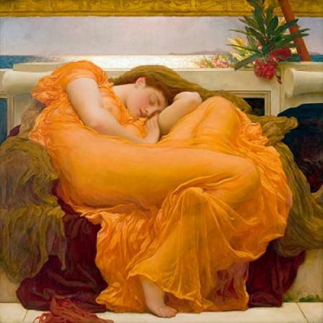 Flaming June Canvas Art - Frederic Leighton (24 x 24)