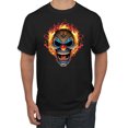 thumbnail image 1 of Flaming Laughing Fierce Clown | Mens Cars and Trucks Graphic T-Shirt, Black, X-Large, 1 of 3