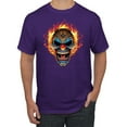 thumbnail image 1 of Flaming Laughing Fierce Clown | Mens Cars and Trucks Graphic T-Shirt, Purple, Medium, 1 of 3